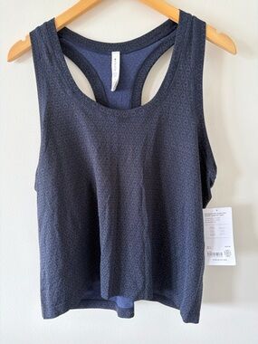 Athleta Momentum Seamless Sport Tank Navy Racerback Size XL NWT